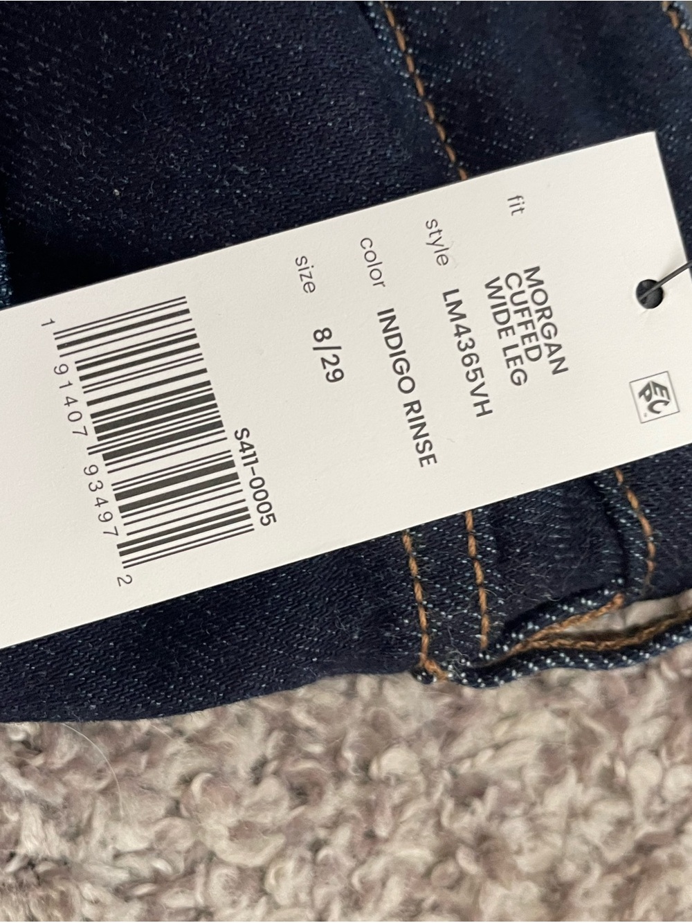 Liverpool Morgan Cuffed Wide Leg Jeans NWT (size 8) - Picture 3 of 4